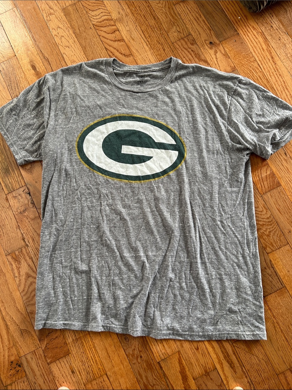 NFL Green Bay Packers Gray Tee with Team Logo
